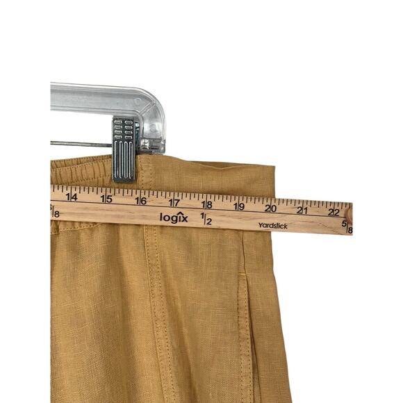 Poetry 100% Linen Wide Leg Pants Size 16 Ochre Sand Pull On NWT - Picture 4 of 10